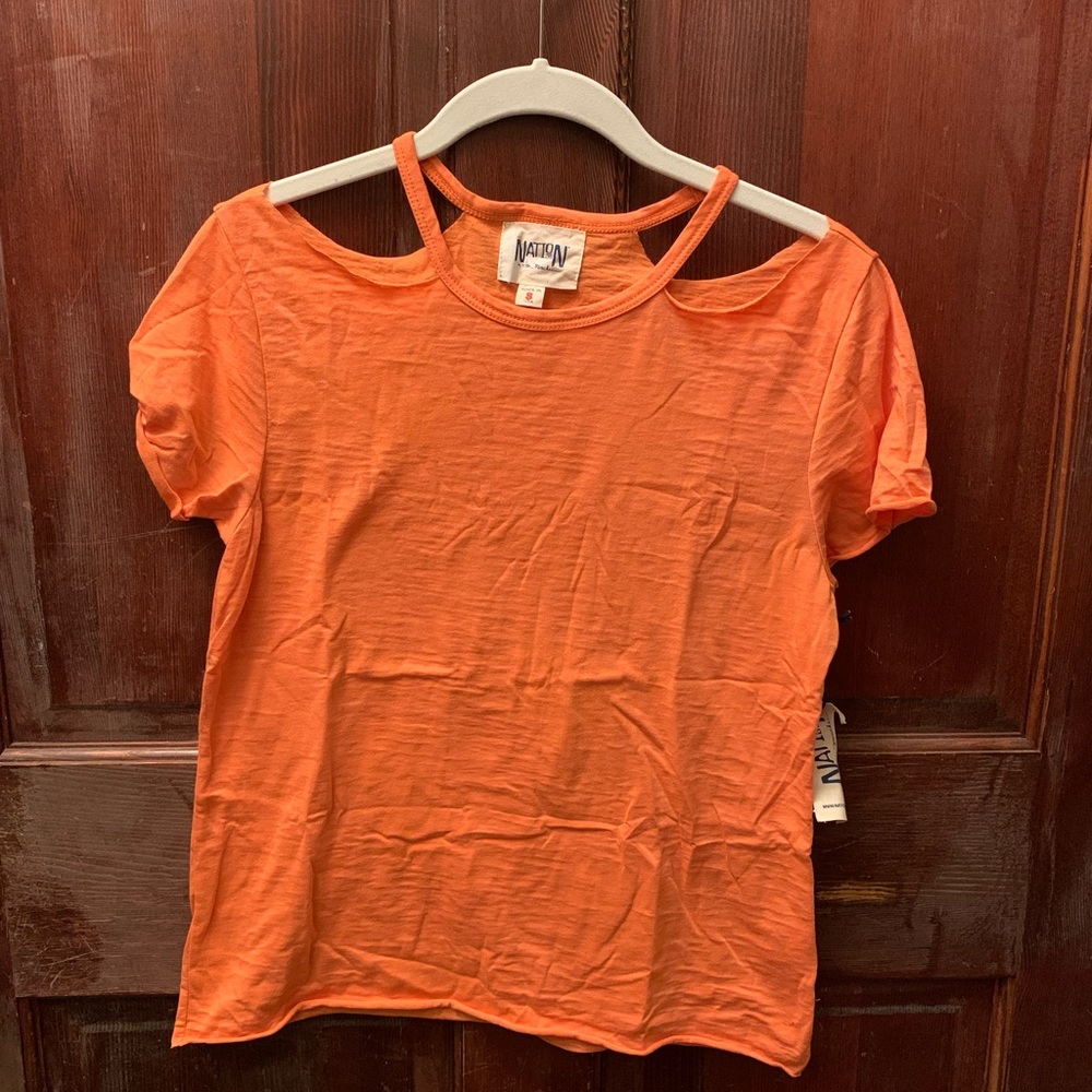 Nation LTD cold shoulder tee, Small, NWT